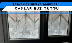 Batman’da Sibirya Soğukları: Camlar Buz Tuttu