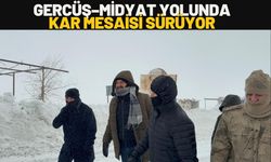 Gercüş–Midyat Yolunda Kar Mesaisi Sürüyor