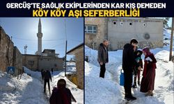 Gercüş’te Sağlık Ekiplerinden Kar Kış Demeden Köy Köy Aşı Seferberliği