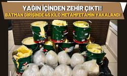 Yağın İçinden Zehir Çıktı! Batman Girişinde 45 Kilo Metamfetamin Yakalandı