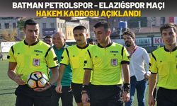 Batman Petrolspor - Elazığspor Maçı Hakem Kadrosu Açıklandı