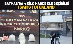 Batman'da 4 Kilo Madde Ele Geçirildi 1 Şahıs Tutuklandı