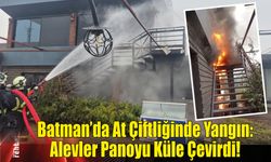 Batman’da At Çiftliğinde Yangın: Alevler Panoyu Küle Çevirdi!