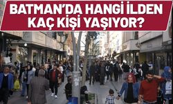 Batman’da Hangi İlden Kaç Kişi Yaşıyor?