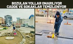 Batman’da Kışın Bozulan Yollar Onarılıyor, Cadde ve Sokaklar Temizleniyor