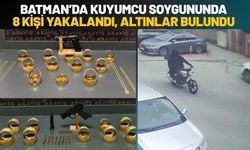 Batman’da Kuyumcu Soygununda 8 Kişi Yakalandı, Altınlar Bulundu