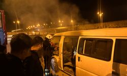 Batman'da seyir halindeki panelvan alev aldı