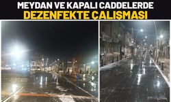Batman'da Meydan ve Kapalı Caddelerde Dezenfekte Çalışması