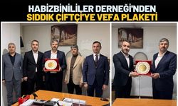 Habizbinililer Derneği'nden Sıddık Çiftçi'ye Vefa Plaketi