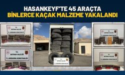 Hasankeyf’te 45 Araçta Binlerce Kaçak Malzeme Yakalandı