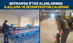 Batman'da İftar Alanlarında İlaçlama ve Dezenfeksiyon Çalışması