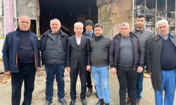 Kaplan’dan İş Yeri Yanan Esnafa Ziyaret