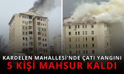 Kardelen Mahallesi’nde Çatı Yangını: 5 Kişi Mahsur Kaldı