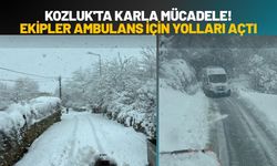 Kozluk'ta Karla Mücadele! Ekipler Ambulans İçin Yolları Açtı