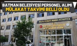 Batman Belediyesi Personel Alımı Mülakat Takvimi Belli Oldu