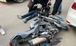Yere Savrulan Motosikletin Sürücüsü Yaralandı