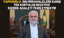 Yapıcıoğlu: Dış Müdahalelere Karşı Tek Kurtuluş Reçetesi İçeride Adaleti Tesis Etmektir