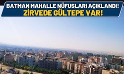 Batman Mahalle Nüfusları Açıklandı! Zirvede Gültepe Var!