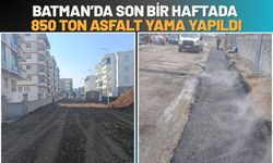 Batman’da Son Bir Haftada 850 Ton Asfalt Yama Yapıldı
