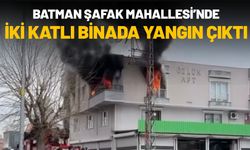 Batman Şafak Mahallesi’nde İki Katlı Binada Yangın Çıktı