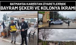Batman’da Kabristan Ziyaretlerinde Bayram Şekeri ve Kolonya İkramı
