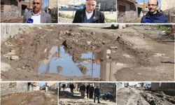 Batman'da mahalleliyi canından bezdiren yol çalışmasında çözüm bekleniyor