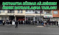 Batman’da Rüzgar Ailesinden Örnek Bayramlaşma Tablosu