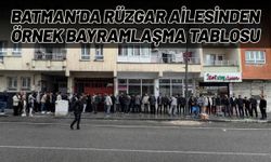 Batman’da Rüzgar Ailesinden Örnek Bayramlaşma Tablosu