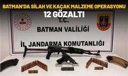 Batman’da Silah ve Kaçak Malzeme Operasyonu: 12 Gözaltı