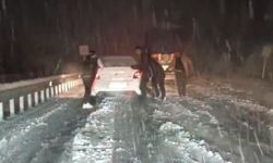 Mardin-Diyarbakır yolunda yoğun kar nedeniyle ulaşım aksadı