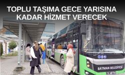 Toplu Taşıma Gece Yarısına Kadar Hizmet Verecek