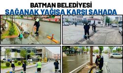Batman Belediyesi Sağanak Yağışa Karşı Sahada