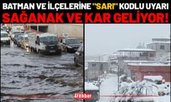 Batman ve ilçelerine "Sarı" kodlu uyarı: Sağanak ve kar geliyor!