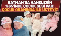Batman’da Hanelerin %65’inde Çocuk Sesi Var! Çocuk Oranında ilk Üçteyiz