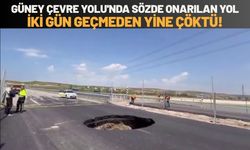 Güney Çevre Yolu'nda Sözde Onarılan Yol İki Gün Geçmeden Yine Çöktü!