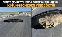 Güney Çevre Yolu'nda Sözde Onarılan Yol İki Gün Geçmeden Yine Çöktü!