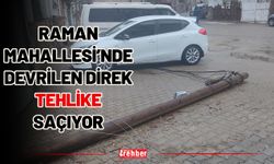 Raman Mahallesi’nde Devrilen Direk Tehlike Saçıyor