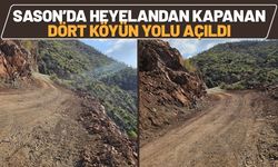 Sason’da Heyelandan Kapanan Dört Köyün Yolu Açıldı