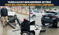 Batman’da Yağış Kazayı Beraberinde Getirdi: TPAO Bulvarı’nda Korkutan Çarpışma