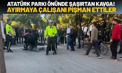 Atatürk Parkı Önünde Şaşırtan Kavga! Ayırmaya Çalışanı Pişman Ettiler