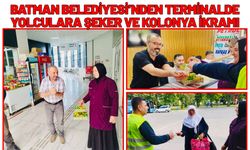 Batman Belediyesi’nden Terminalde Yolculara Şeker ve Kolonya İkramı