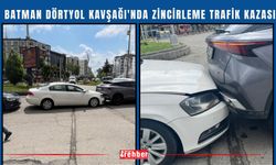 Batman Dörtyol Kavşağı'nda Zincirleme Trafik Kazası