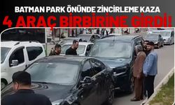 Batman Park Önünde Zincirleme Kaza: 4 Araç Birbirine Girdi!