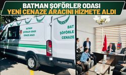 Batman Şoförler Odası Yeni Cenaze Aracını Hizmete Aldı