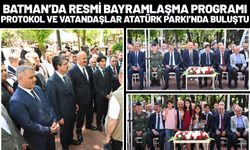 Batman’da Resmi Bayramlaşma Programı Protokol ve Vatandaşlar Atatürk Parkı’nda Buluştu