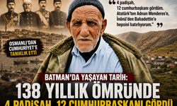 Batman’da Yaşayan Tarih: 138 Yıllık Ömründe 4 Padişah, 12 Cumhurbaşkanı Gördü