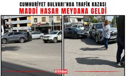 Cumhuriyet Bulvarı’nda Trafik Kazası: Maddi Hasar Meydana Geldi