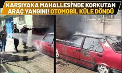 Karşıyaka Mahallesi'nde Korkutan Araç Yangını! Otomobil Küle Döndü