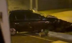 TOKİ Kavşağında Meydana gelen Kazada Otomobil Refüje Çıktı