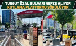 Turgut Özal Bulvarı Nefes Alıyor: Şampiyonluk Platformu Sökülüyor